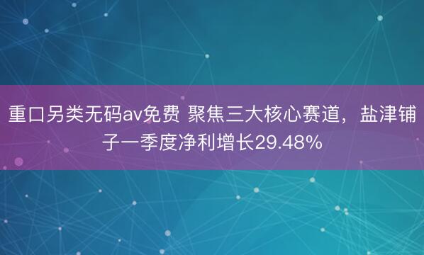 重口另类无码av免费 聚焦三大核心赛道，盐津铺子一季度净利增长29.48%