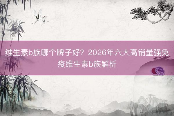 维生素b族哪个牌子好？2026年六大高销量强免疫维生素b族解析
