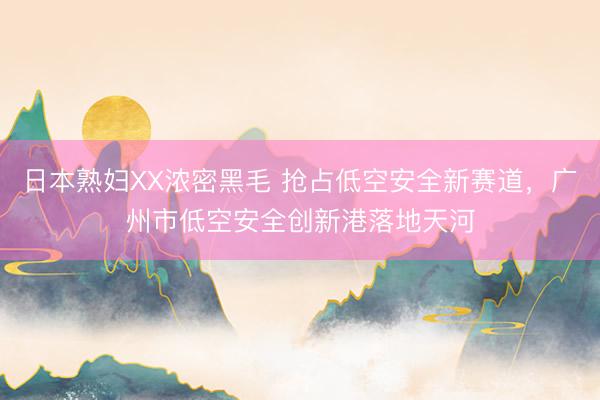 日本熟妇XX浓密黑毛 抢占低空安全新赛道，广州市低空安全创新港落地天河