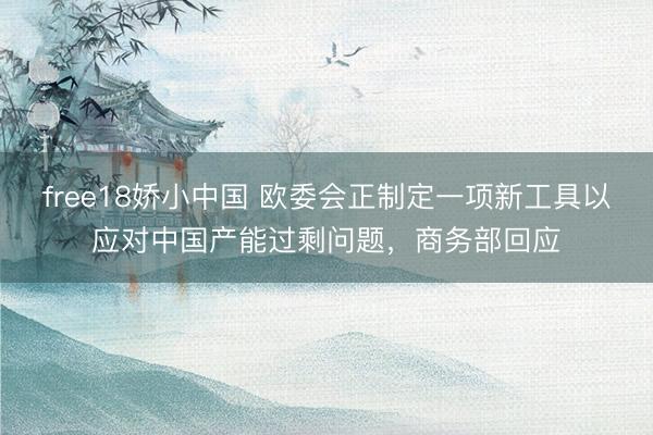 free18娇小中国 欧委会正制定一项新工具以应对中国产能过剩问题，商务部回应