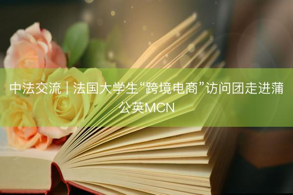 中法交流 | 法国大学生“跨境电商”访问团走进蒲公英MCN