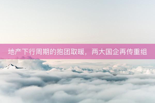 地产下行周期的抱团取暖，两大国企再传重组