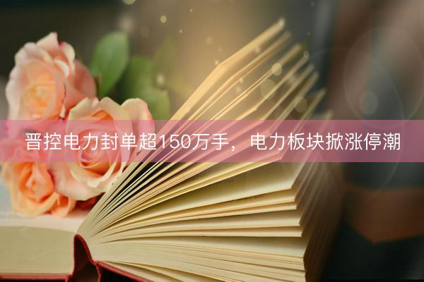 晋控电力封单超150万手，电力板块掀涨停潮